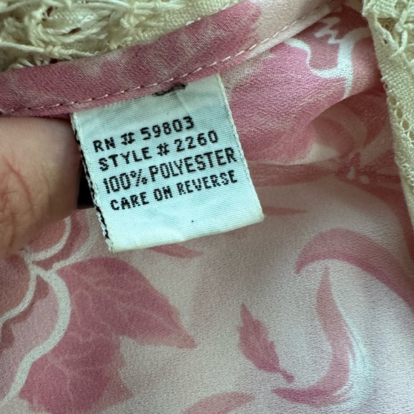 Vintage Blake Elizabeth Floral Pleated Lace Accordion Midi Dress 10 CottageCore - Picture 9 of 9